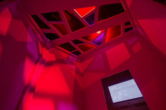 confessional interior detail.