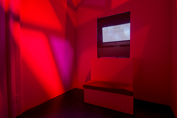 confessional interior detail.